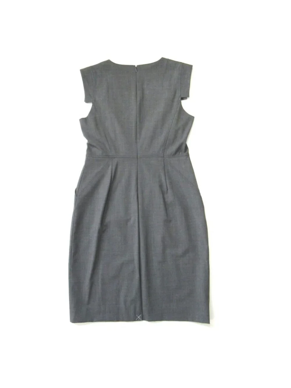 NWT J.Crew Resume Sheath in Heather Flannel Italian Stretch Wool Dress 4P $188